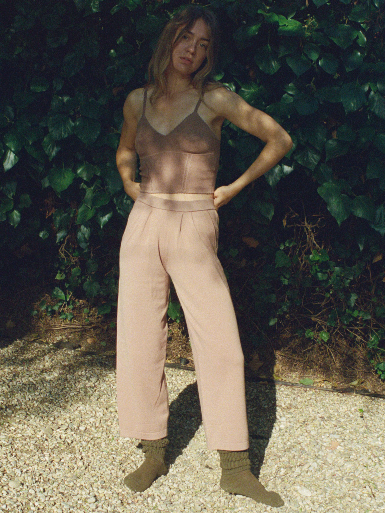 Alma Pleated Trouser in Sable