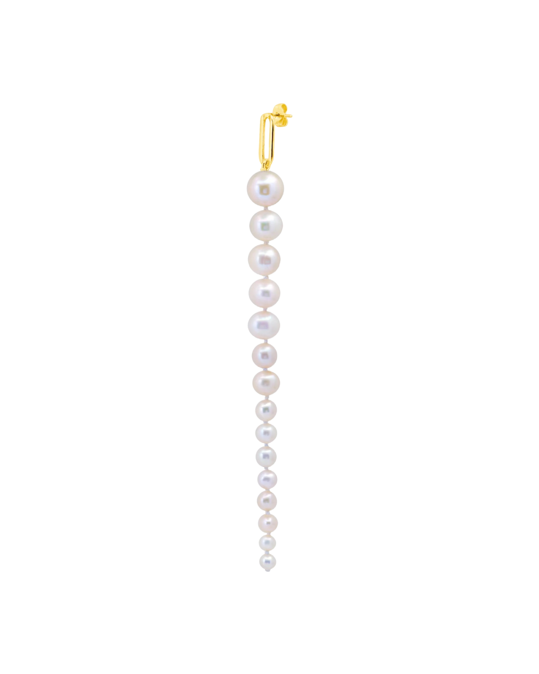 Gabriela Artigas Ascending Pearl Earring in Yellow Gold Plated
