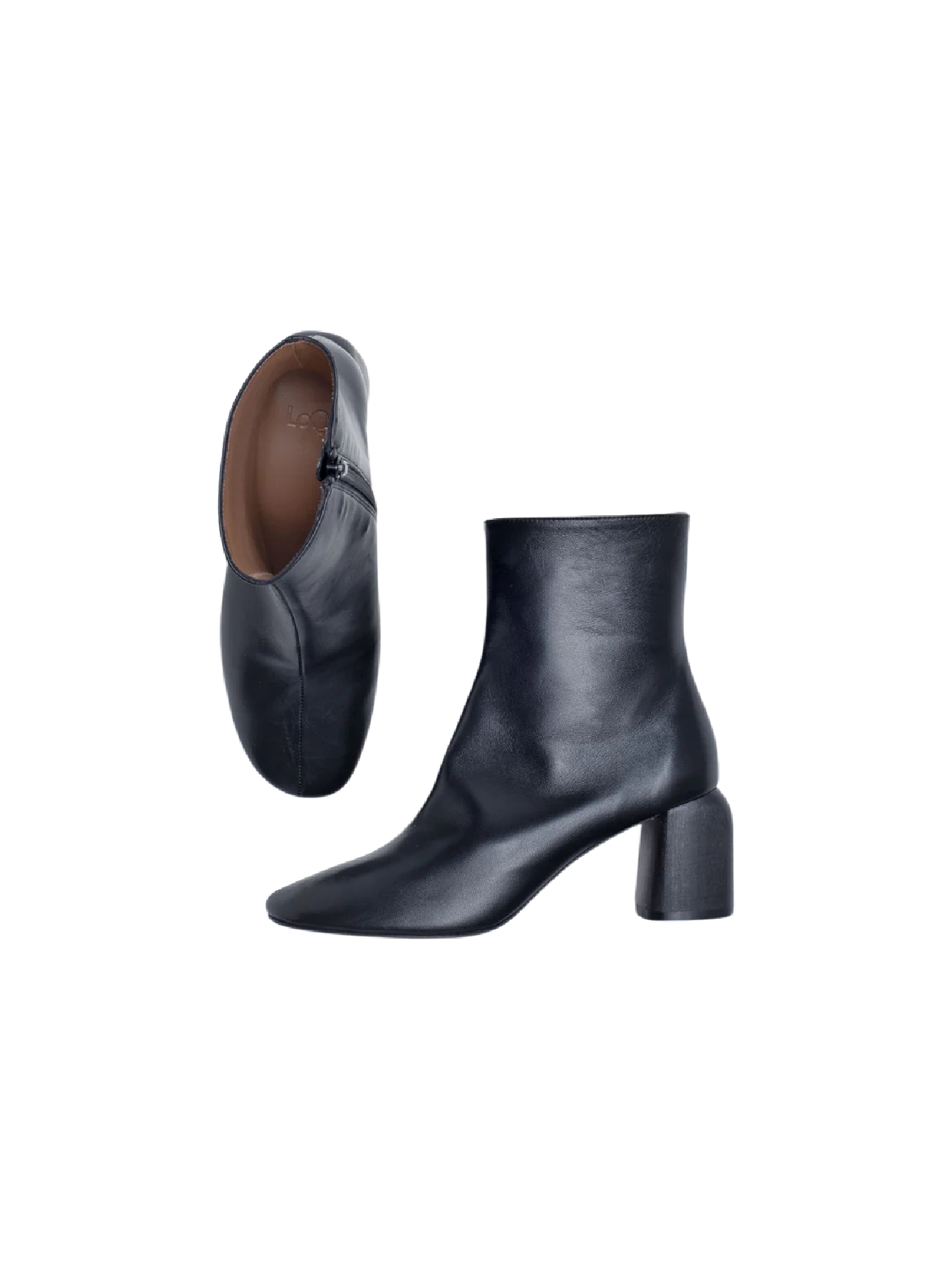 LoQ Georgia Ankle Boots in Black Leather