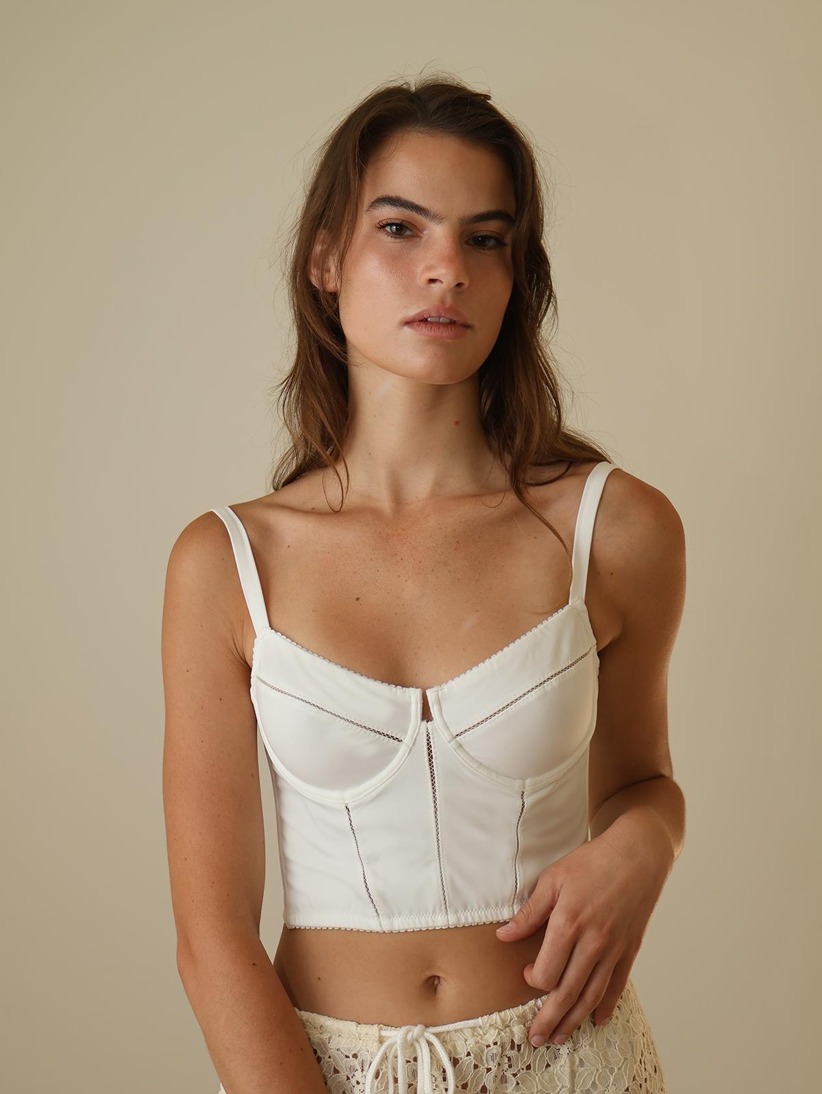 Lucia Bustier in Antique White