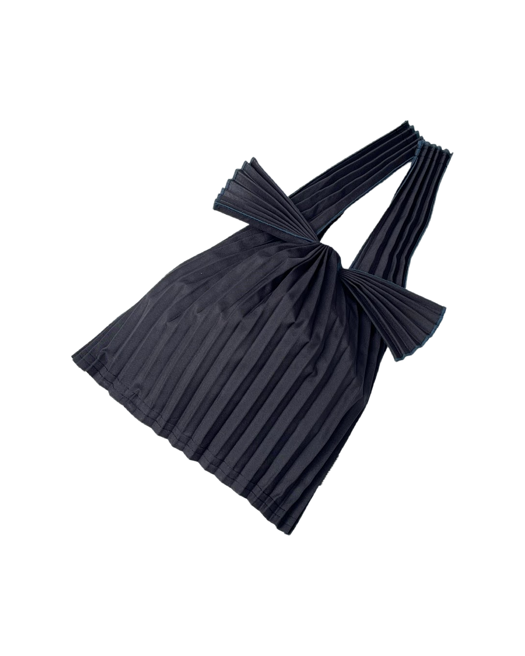 Small Black Pleated Pleco Tote Bag by KNA Plus at Abacus Row
