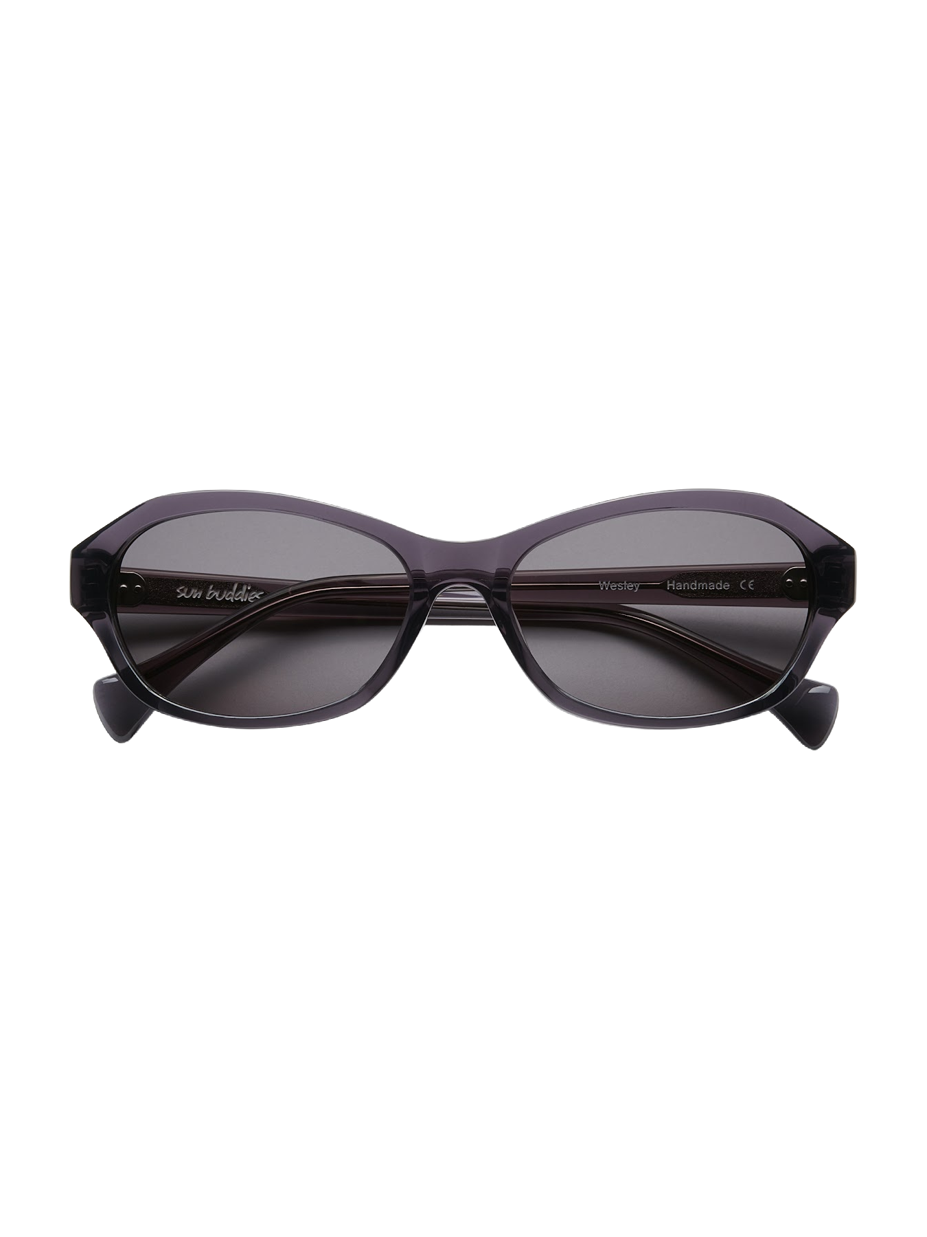 Sun Buddies Wesley Sunglasses in Transparent Grey