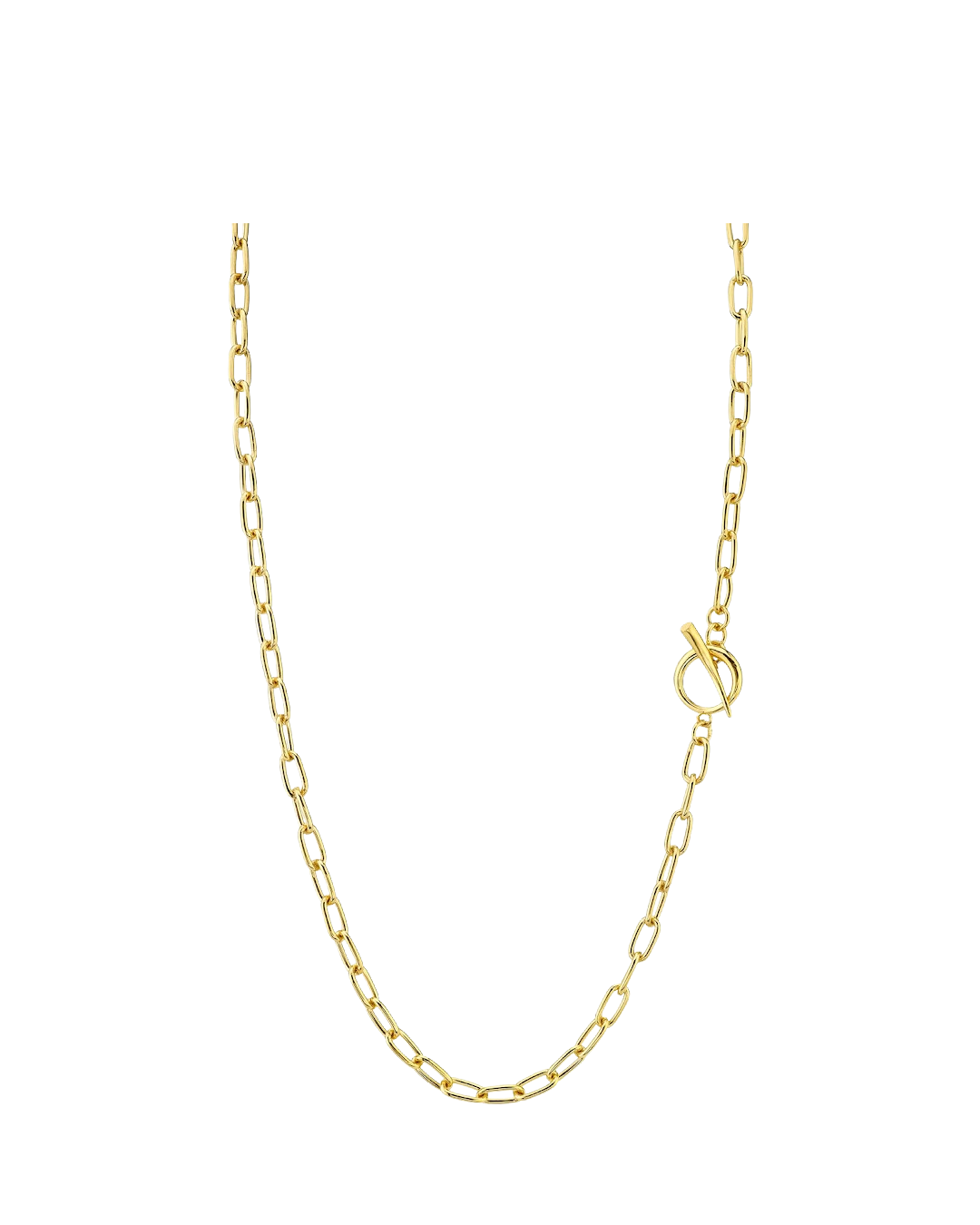 Gabriela Artigas Baby Rectangular Link Necklace in Yellow Gold Plate